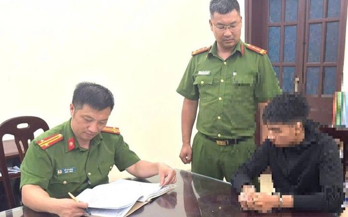 Bị can V.H.N. tại cơ quan công an (Ảnh: Công an Ninh Bình).