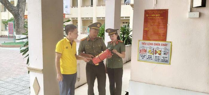 Điểm thi trường THPT Lương Đắc Bằng, xã Hoằng Hóa, đảm bảo các điều kiện phòng cháy chữa cháy.