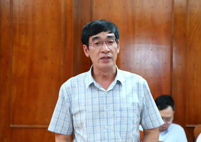 Trưởng Ban Nội chính Tỉnh ủy Nguyễn Ngọc Tiến phát biểu tại buổi làm việc.