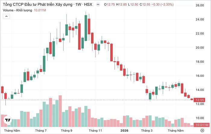 Cổ phiếu DIG về đáy 1 năm (đến 9/6). (Nguồn: TradingView).