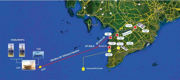 Chuỗi dự án Khí – Điện Lô B – Ô Môn. Ảnh: Petrovietnam.