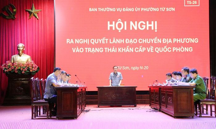  Phường Từ Sơn luyện tập vận hành cơ chế lãnh đạo, chỉ đạo trong khu vực phòng thủ. 