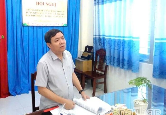Đồng chí Phan Văn Thắng, Phó Bí thư Thường trực Tỉnh ủy, Chủ tịch Ủy ban MTTQ Việt Nam tỉnh Đồng Tháp phát biểu tại hội nghị.