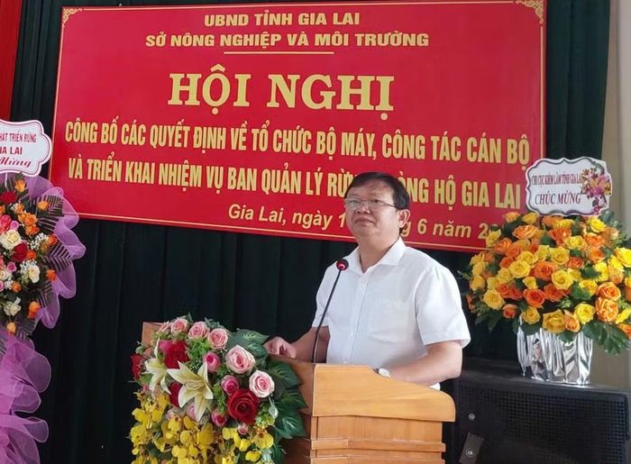  Phó Giám đốc Sở Nông nghiệp và Môi trường Nguyễn Văn Hoan phát biểu tại hội nghị. Ảnh: N.D 