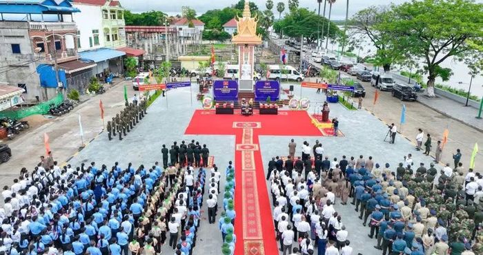 Quang cảnh buổi lễ tại tỉnh Stung Treng. Ảnh: Đoàn Bình