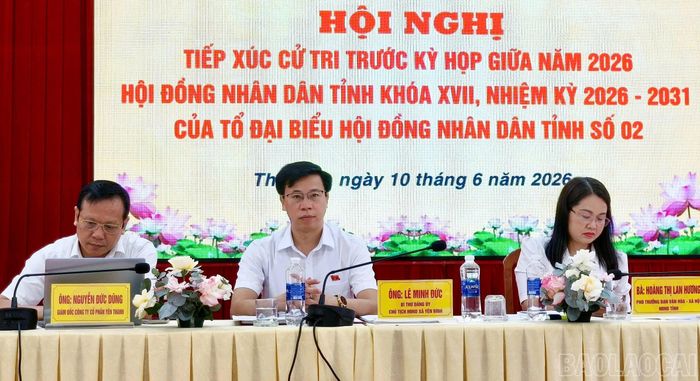 Tổ đại biểu số 02 HĐND tỉnh tiếp xúc cử tri tại các xã khu vực Yên Bình.