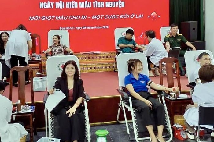 Chương trình hiến máu tình nguyện tại xã Đam Rông 1