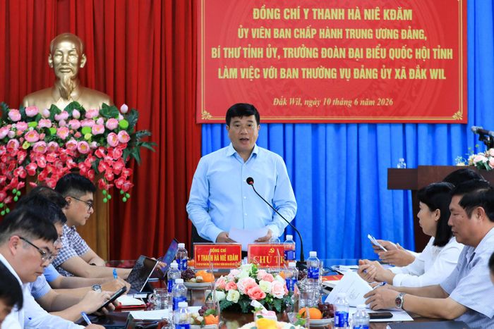 Ủy viên Ban Chấp hành Trung ương Đảng, Bí thư Tỉnh ủy, Trưởng Đoàn ĐBQH tỉnh Lâm Đồng Y Thanh Hà Niê Kđăm ghi nhận những kết quả của Đắk Wil đạt được trong thời gian qua