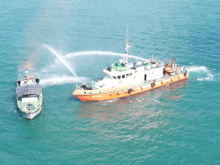 BĐBP tỉnh Lâm Đồng diễn tập ứng phó sự cố, tai nạn trên biển