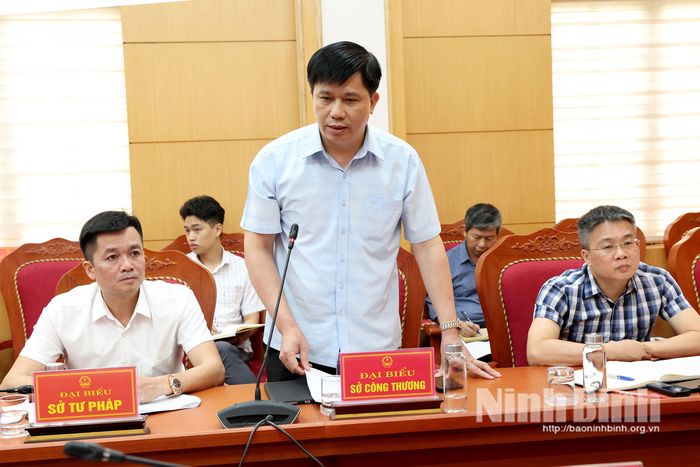 Đại diện lãnh đạo Sở Công thương phát biểu tại hội nghị.