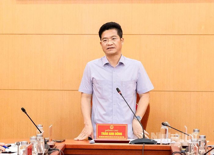 Đồng chí Phó Chủ tịch UBND tỉnh Trần Anh Dũng phát biểu kết luận hội nghị.