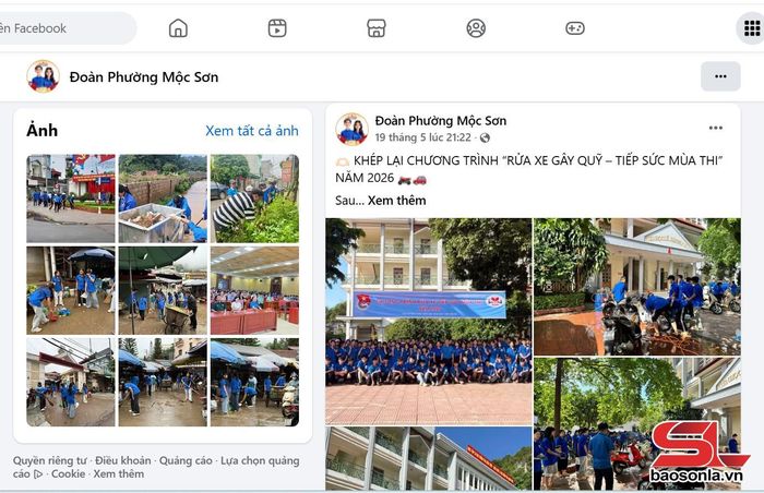 Fanpage Đoàn phường Mộc Sơn đăng tải hoạt động ý nghĩa, thiết thực.