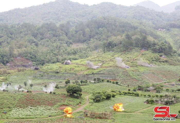 Diễn tập thực binh tại cuộc diễn tập.