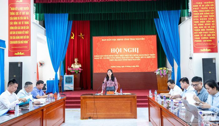Đoàn khảo sát của Ban Dân tộc HĐND tỉnh làm việc tại xã Nghinh Tường.