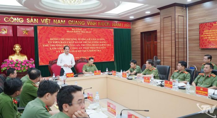 Đồng chí Trịnh Xuân Trường, Bí thư Tỉnh ủy Thái Nguyên phát biểu tại buổi làm việc.