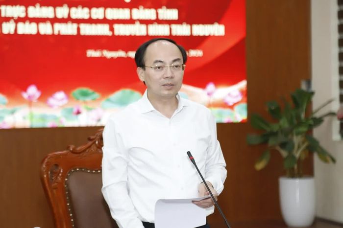 Đồng chí Nguyễn Đăng Bình phát biểu kết luận buổi làm việc.