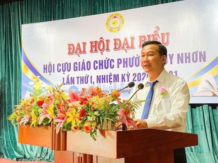 Ông Phan Tuấn Hoàng – Phó Chủ tịch Thường trực UBND phường Quy Nhơn phát biểu chỉ đạo tại Đại hội.