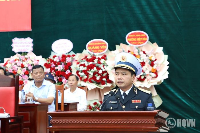 Chuẩn Đô đốc Nguyễn Văn Bách phát biểu chỉ đạo (ảnh HQVN)
