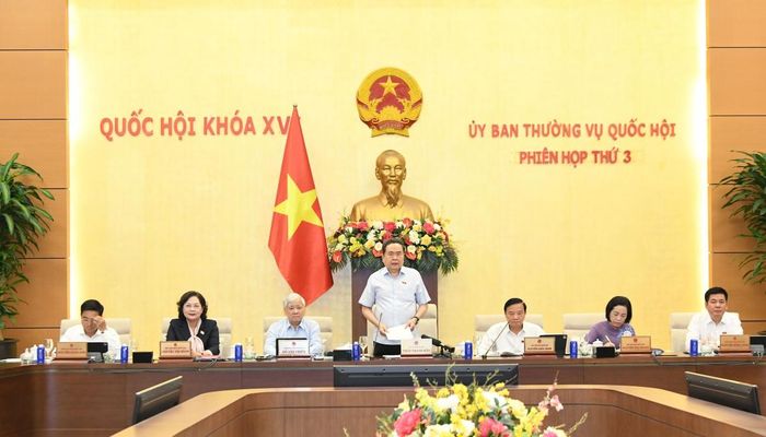 Chủ tịch Quốc hội Trần Thanh Mẫn phát biểu tại phiên họp