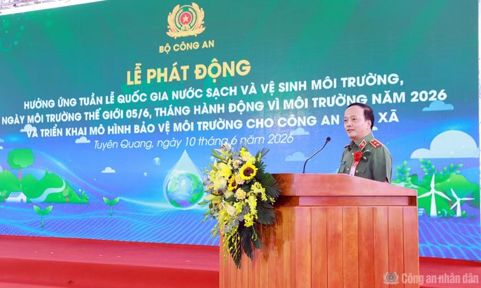 Thứ trưởng Đặng Hồng Đức khẳng định, Bộ Công an luôn xác định bảo vệ môi trường là nhiệm vụ quan trọng.