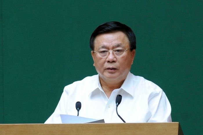 Chủ tịch Hội đồng Lý luận Trung ương, GS. TS Nguyễn Xuân Thắng phát biểu tại hội thảo.