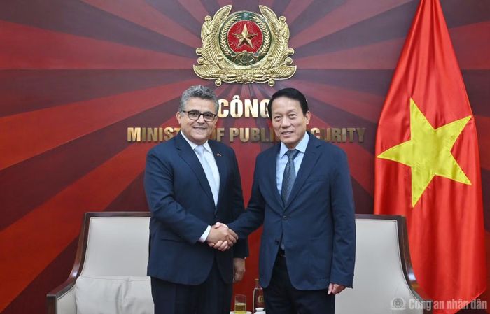 Bộ trưởng Lương Tam Quang chúc mừng Đại sứ Saadi Salama đã hoàn thành xuất sắc nhiệm kỳ công tác tại Việt Nam.