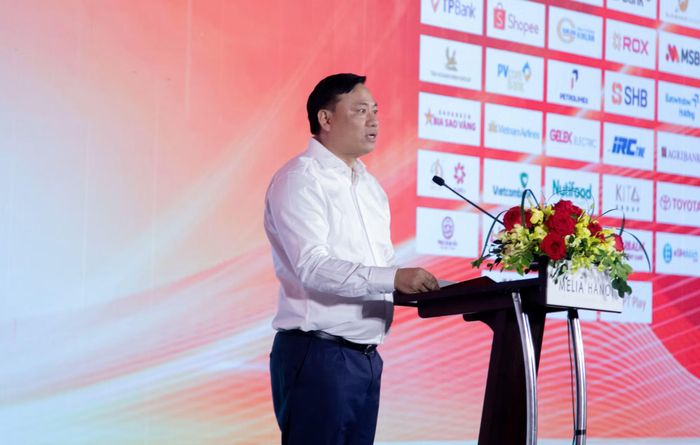 Đại tá Nguyễn Tiến Đạt, Phó Giám đốc Công an TP Hà Nội phát biểu tại buổi lễ.