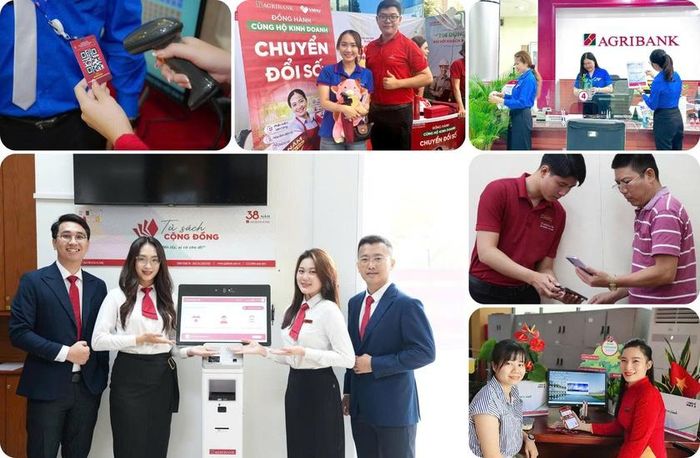 Đoàn viên thanh niên Agribank đồng hành cùng người dân tiếp cận ngân hàng số và thanh toán không dùng tiền mặt