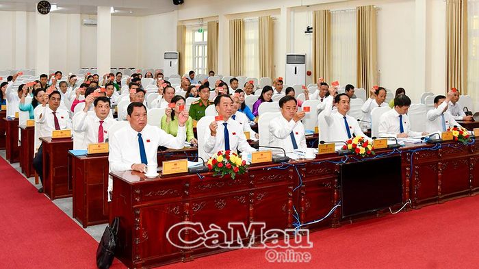  Đại biểu HĐND tỉnh biểu quyết thông qua nghị quyết .
