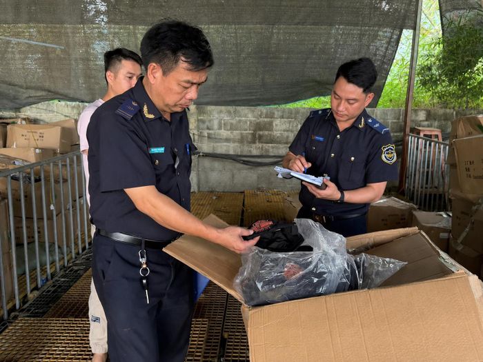 Lực lượng hải quan tăng cường kiểm tra, kiểm soát nhằm ngăn chặn buôn lậu, hàng giả và các hành vi vi phạm pháp luật về thương mại. Ảnh ST