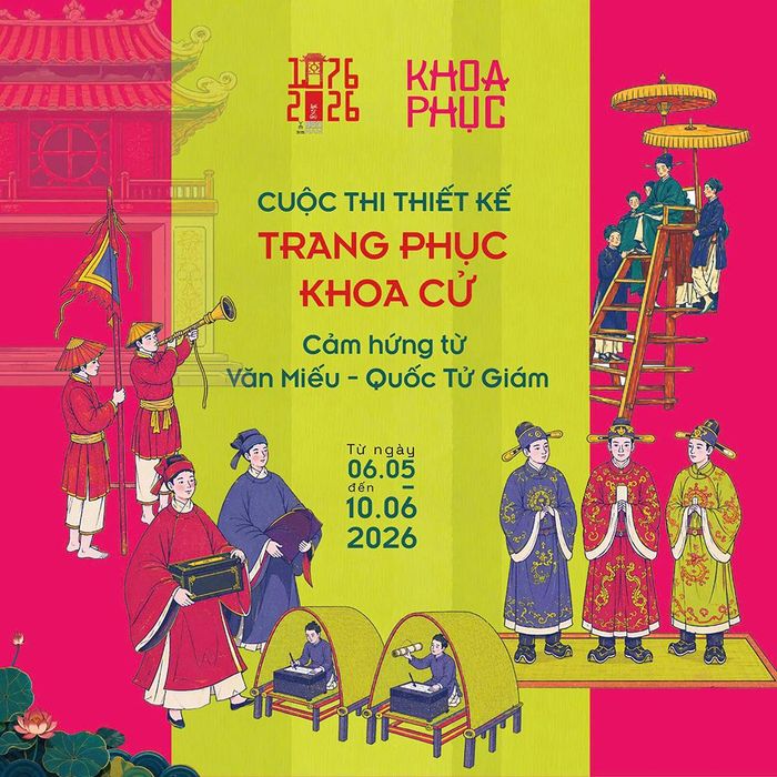 Cuộc thi Thiết kế trang phục khoa cử 2026 khơi nguồn cảm hứng sáng tạo từ di sản Văn Miếu - Quốc Tử Giám. Ảnh: ST