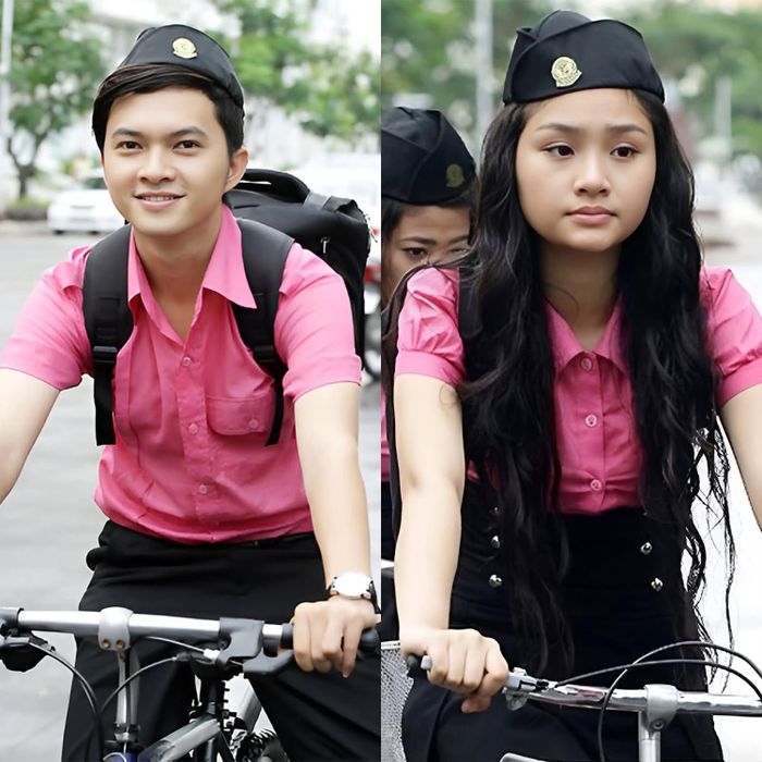 Nam Cường - Miu Lê trong bộ phim Những thiên thần áo trắng đình đám một thời.