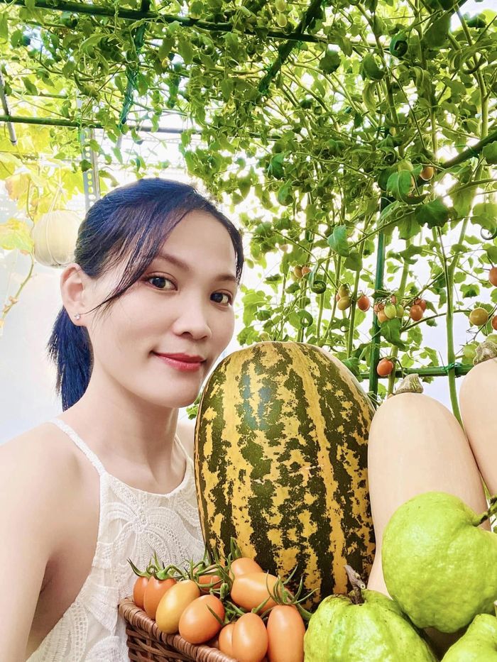 Thành quả sau bao ngày vun xới của chị Ánh.