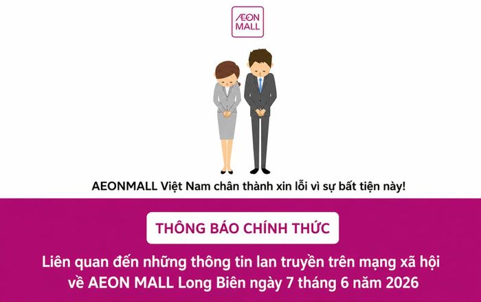 AEON chính thức lên tiếng về vụ việc khách hàng bị nghi ăn cắp đồ tại AEON Mall Long Biê mới đây