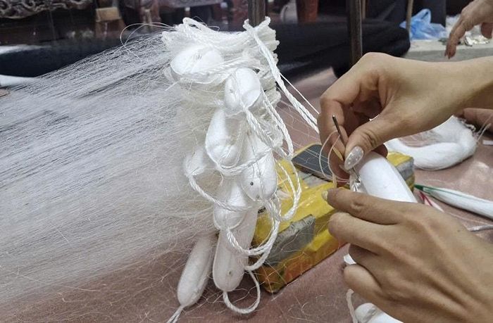Sản phẩm lưới cước đa dạng kích cỡ, đáp ứng mọi nhu cầu của thị trường. Ảnh: PV