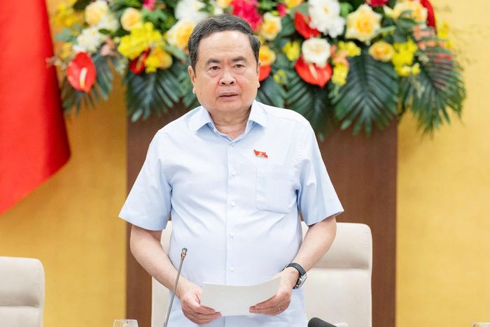 Chủ tịch Quốc hội Trần Thanh Mẫn phát biểu khai mạc phiên họp. Ảnh: media.quochoi.vn