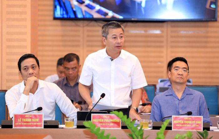 Giám đốc Sở Xây dựng Hà Nội Nguyễn Phi Thường phát biểu. Ảnh: Đình Hiệp