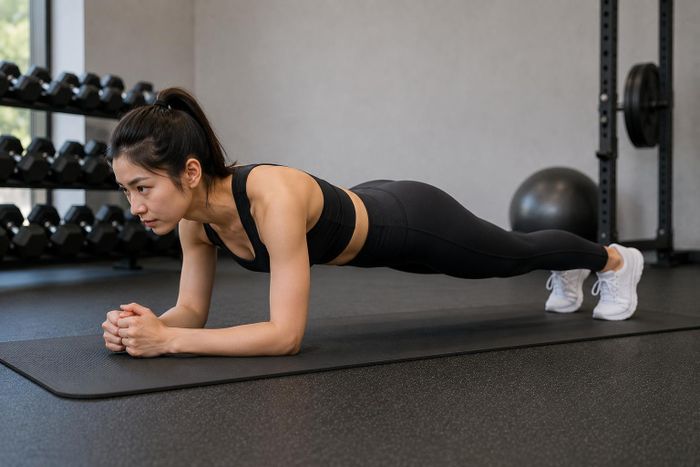 Plank là bài tập đơn giản nhưng mang lại hiệu quả cao trong việc tăng cường sức mạnh vùng trung tâm cơ thể.