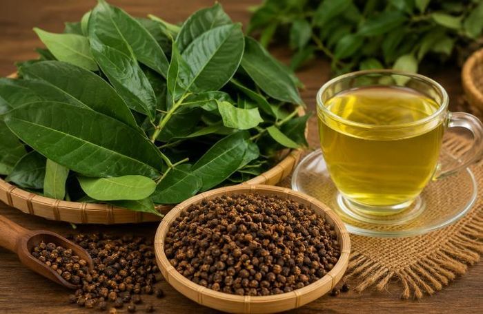 Lá vối và nụ vối là những nguyên liệu pha trà quen thuộc trong mùa hè.
