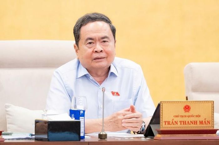Chủ tịch Quốc hội Trần Thanh Mẫn phát biểu.