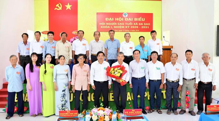 Hội Người cao tuổi xã Ba Sao, tỉnh Đồng Tháp đã tổ chức Đại hội Đại biểu lần thứ I, nhiệm kỳ 2026-2031. (Ảnh: An Nam).