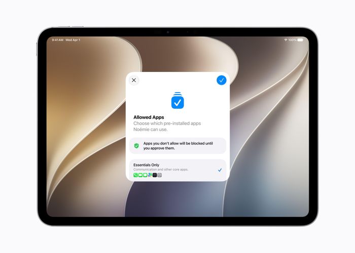  Tính năng giới hạn ứng dụng mà trẻ được phép bật. Ảnh: Apple. 