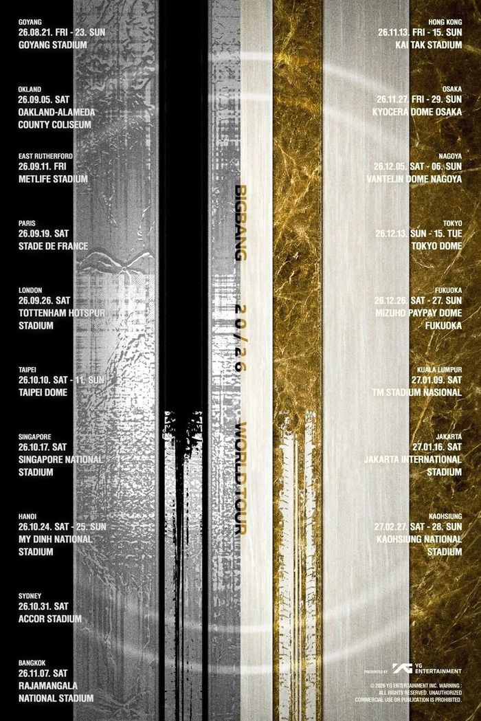 BIGBANG sẽ có 2 đêm diễn tại SVĐ Mỹ Đình vào tháng 10