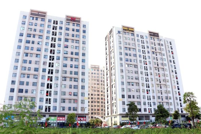 Tòa nhà ở xã hội do Công ty Cổ phần Đầu tư Newland xây dựng tại phường Hải Dương, thành phố Hải Phòng được đưa vào sử dụng. Ảnh: Mạnh Tú - TTXVN