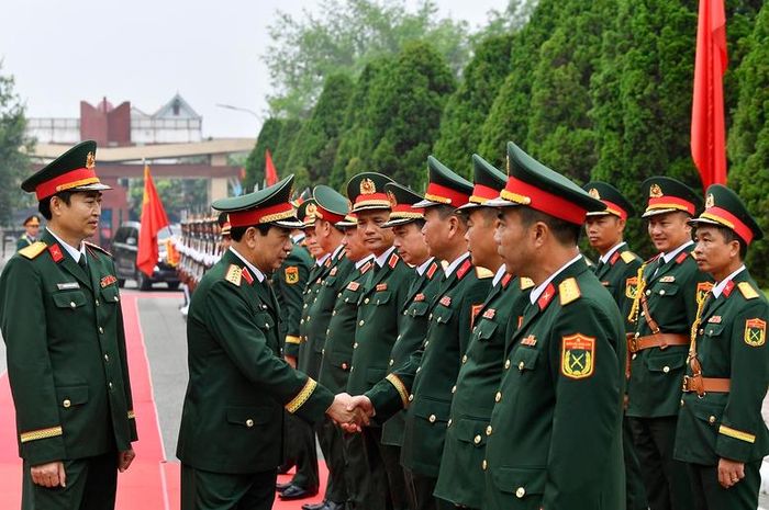 Đại tướng Phan Văn Giang, Phó Thủ tướng Chính phủ, Bộ trưởng Bộ Quốc phòng tới dự Lễ công bố - Ảnh: VGP/Nguyễn Hoàng