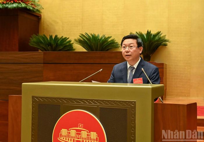 Phó Trưởng ban Tuyên giáo và Dân vận Trung ương Trần Thanh Lâm phát biểu mở đầu hội nghị. (Ảnh: DUY LINH)