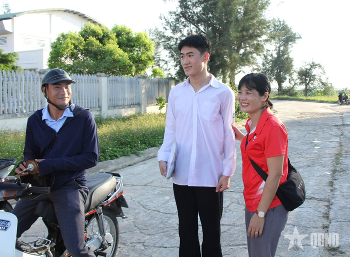 Thí sinh trước giờ thi.