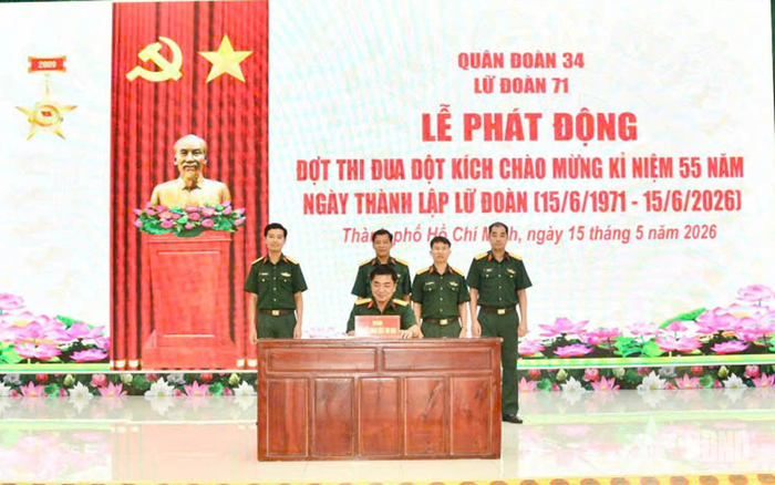  Ký kết giao ước thi đua chào mừng 55 năm Ngày truyền thống Lữ đoàn 71. 