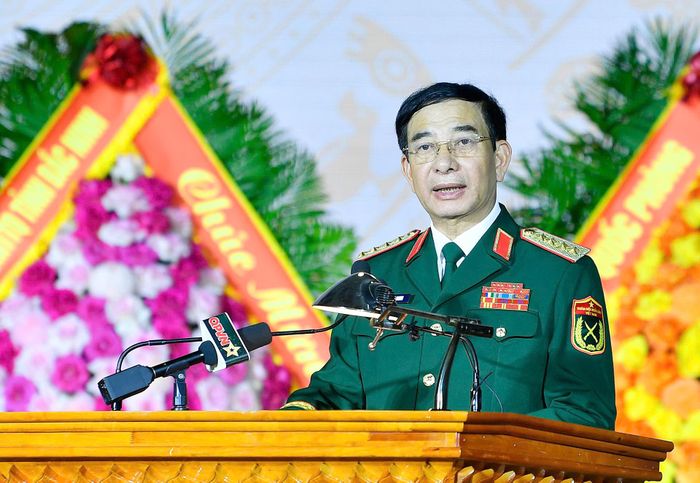  Đại tướng Phan Văn Giang phát biểu chỉ đạo tại buổi lễ. Ảnh: TUẤN HUY 