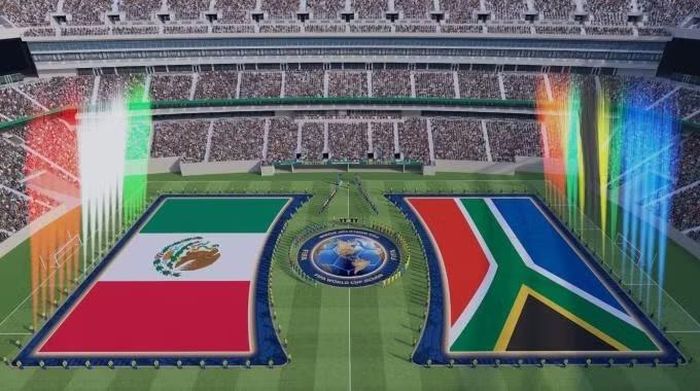Sau lễ khai mạc sẽ là trận đấu giữa chủ nhà Mexico và Nam Phi.